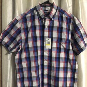 BRAND NEW!!! Boy’s NAUTICA Plaid Button Up Short Sleeve Casual Shirt, (Medium)